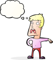 cartoon complaining man with thought bubble png