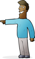 cartoon pointing man png