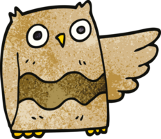 dessin animé doodle mignon hibou png