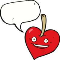 cartoon love heart apple with speech bubble png