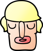 Cartoon-Doodle männliches Gesicht png