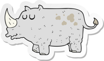 autocollant d'un rhinocéros de dessin animé png