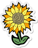 sticker van een cartoonbloem png