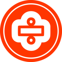 icono circular de signo de división png