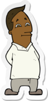 sticker of a cartoon friendly man png