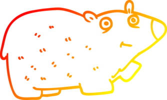 caldo gradiente disegno cartone animato orso polare png