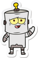 sticker of a cartoon robot png