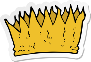 sticker of a cartoon crown png