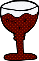 cartone animato doodle bicchiere di vino rosso png