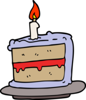 cartoon doodle birthday cake png