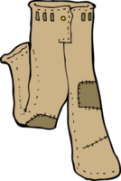 cartoon patched old pants png