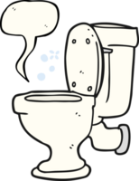 Tal bubbla tecknad serie toalett png