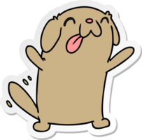 adesivo cartone animato kawaii di un simpatico cane png