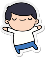 sticker cartoon van kawaii schattige oudere man png