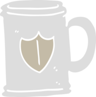 flat color illustration cartoon tankard png