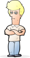 cartoon man with folded arms png