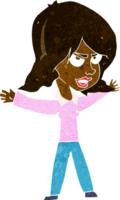 cartoon woman gesturing png