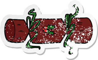 verontruste sticker van een cartoon van een kerstkraker png