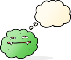 cartoon vampire cloud with thought bubble png