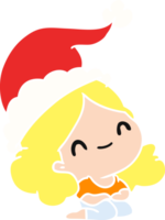 christmas cartoon of kawaii girl png