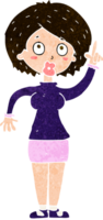 cartoon woman with idea png