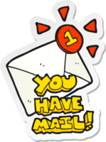 sticker of a cartoon email png