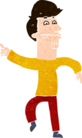 cartoon worried man pointing png