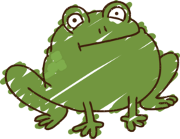 Smug Toad Chalk Drawing png