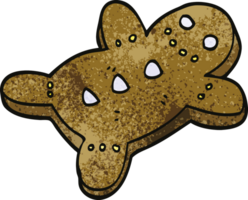 cartoon doodle gingerbread man png