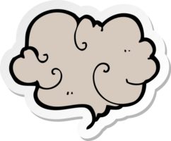 adesivo de uma nuvem de fumaça de desenho animado png