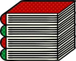 comic book style cartoon stack of books png