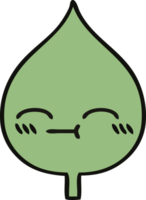 cute cartoon expressional leaf png