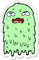 sticker of a gross cartoon ghost png