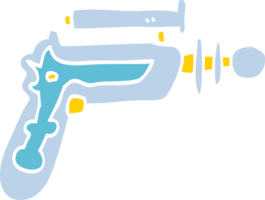 flat color illustration cartoon ray gun png