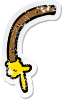 retro verontruste sticker van een cartoon wijzende arm png