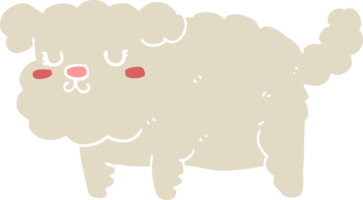 chien de dessin animé de style plat couleur png