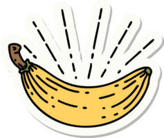 sticker of tattoo style banana png