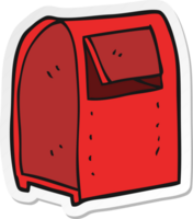 sticker of a cartoon mailbox png