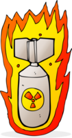 tecknad flammande bomb png