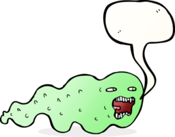 Cartoon-Geist mit Sprechblase png