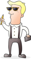 cartoon man with notebook png