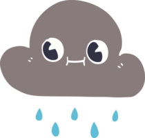 nuage de pluie doodle dessin animé png