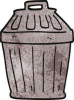 cubo de basura de doodle de dibujos animados png