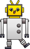 robot de dessin animé dégradé png