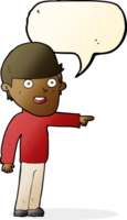 cartoon pointing man with speech bubble png