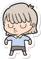 sticker of a cartoon woman png