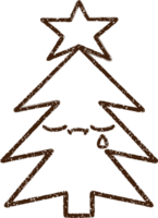 Christmas Tree Charcoal Drawing png