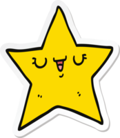 sticker of a cartoon star png