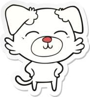 sticker of a cartoon dog png