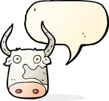 vaca de desenho animado com balão png